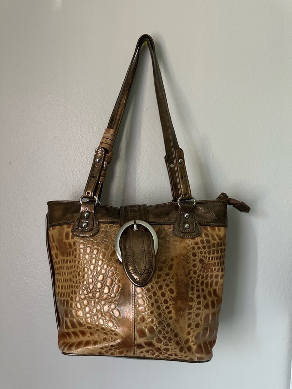 M.C. Marc Chantal MC Faux crocodile/gator shoulder bag/purse